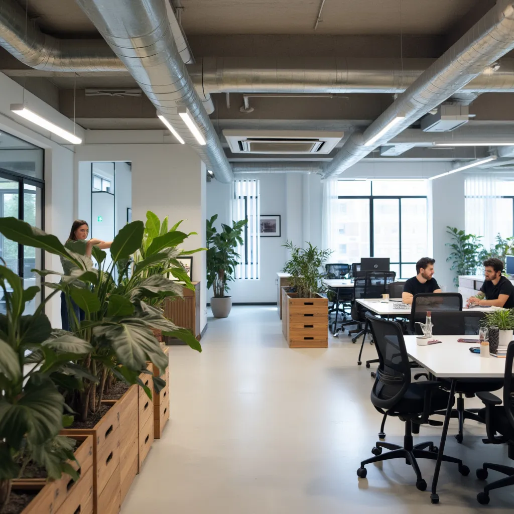 Espacio de trabajo moderno y colaborativo de ConsultoríaGlobal